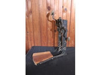 Antique Barn Beam Borer With Patent Stamp