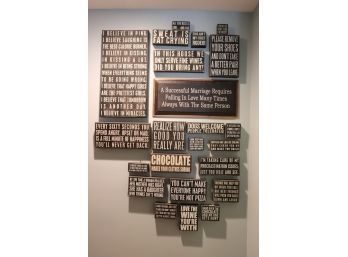 1.Collection Of Inspirational Sign Decor Over 15pcs Assorted Sizes, Great Decor For Any Wall