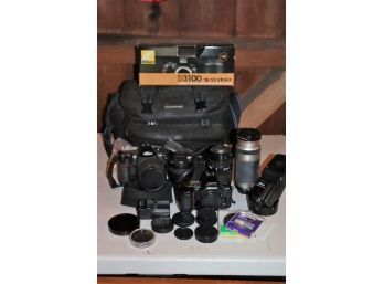 Nikon Cameras & Accessories D3100, 18-55 Vr Kit, D200, Lens & Covers, Nikon Speedlight Sb- 25 & More