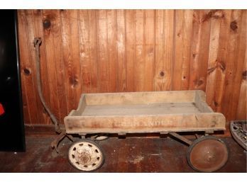 Antique Commander Wood Wagon Nice Piece Great Decor