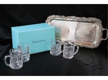 Collection Includes 4 Quality Design Tiffany & Co Mugs With Box