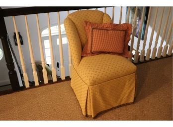 Pretty Vanity Accent Chair With Custom Upholstery