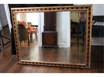 Large Quality Beveled Wall Mirror In Good Condition 54 Inches X 42 Inches