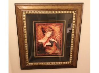Pretty Framed Print Of A Woman Signed By Artist Charles Lee 29/450