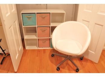 Storage Cubicle With Baskets & Fun Contemporary Desk Chair Ikea