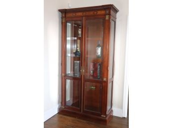 Large Empire Style China Cabinet With Glass Shelves