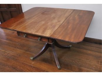 Duncan Phyfe Style Blonde Mahogany Drop Leaf Table