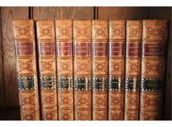Ten Volume Set Of Antique Leather Books Of Arnolds Works - Sermons On The Interpretation Of Scripture