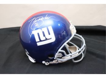 Signed Tiki Barber NY Giants Helmet By Riddell