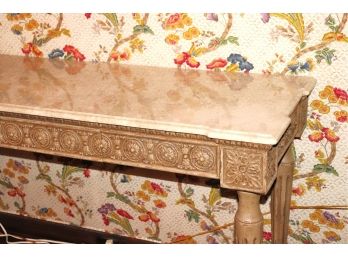 Fabulous Neoclassical Style Console With Marble Top From The Amy Howard Collection