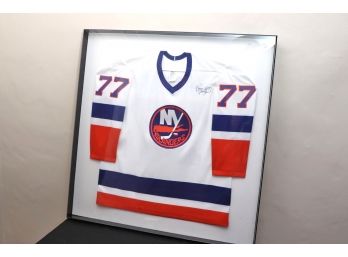 NY Islanders Pierre Turgeon Signed Jersey In Professional Lucite Shadowbox Frame