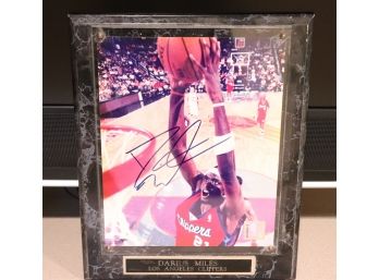 Signed/autographed Darius Miles, Los Angeles Clippers Plaque With COA