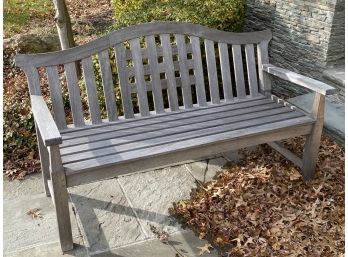 Quality Teakwood Outdoor Bench By Smith & Hawken