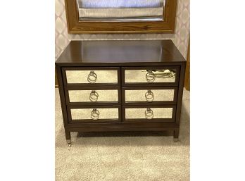Michael Weiss By Vanguard Furniture Dresser With Mirrored Face On Metal Casters