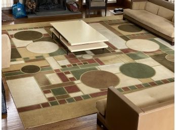 Large FL Wright Inspired Custom Area Rug/Carpet Beauvais NY Hand Tufted Collection 100  Wool 17 Ft X 18.6