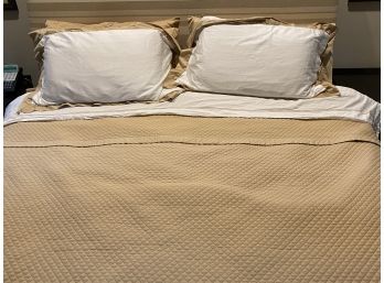King Size Bedding By Ralph Lauren Includes Duvet, Blanket & 3 European Pillow Shams