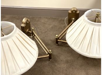 Pair Of Wall Sconce Lamps With Adjustable Arms
