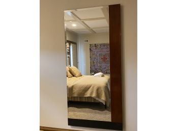 Large Designer Ted Boerner Contemporary Wall Mirror With Beveled Edge Approx. 37 Inches X 78 Inches