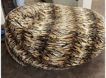 Large Oversized Animal Print Pattern Poof Approximately 60-Inch Diameter