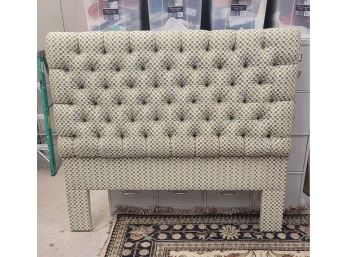 Tufted And Upholstered Full Size Headboard In Neutral Tones