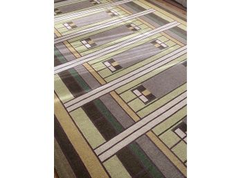 Multicolored Area Rug By Beauvais Hand Tufted Collection 100  Wool 11 X 15 Feet Frank Lloyd Wright Style