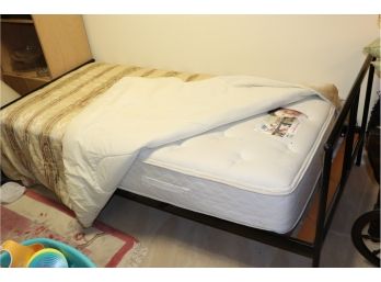 Twin Size Frame And Mattress