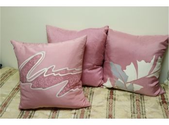 Signed 1986 Agrita Anderson Pink Pillows
