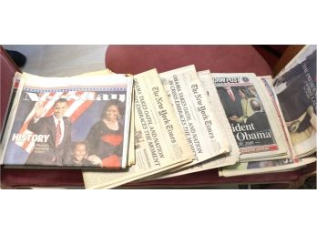 Obama Inaugural Newspaper Lot