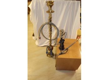 Large Brass Hookah From Israel 54' Tall