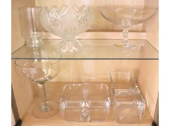 Assorted Lot Of Crystal Glass Bowls & Dessert Trifles