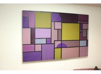 Large Purple Abstract Asymmetrical Squares & Rectangles