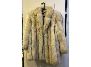 Natural Fox Jacket From Finland, Substantial Piece With Some Padding In The Shoulders Appx Size 8-10