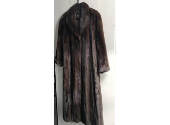 Red Mink Full Length Coat By Zane La Rhodes Size 4