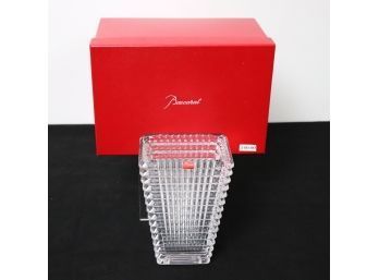 Gorgeous Baccarat Crystal Eye Vase With Box 8 Tall. Made In France. Excellent Condition.