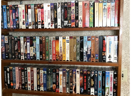 Large Collection Of Vintage VHS Tapes Assorted Movie Titles