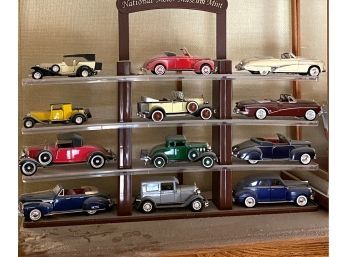 National Motor Museum Car Collection, Larger Scale Cars With Display Stand Includes Extra Cars