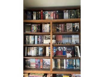 Large Collection Of Vintage VHS Movie Cassettes Includes Train & War Series Sets