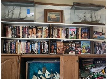 Large Collection Of VHS Movie Cassette Tapes Assorted Titles