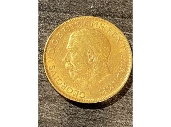 22K Gold King George V British Sovereign Coin Dated 1911