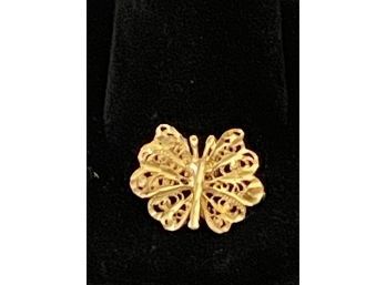 14K Yg Delicate Butterfly Pendant By Whitehead And Hoag Co