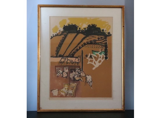 Signed & Numbered Lithograph In Gilded Frame
