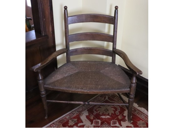 Beautifully Crafted Antique Shaker Style Ladder Back Armchair & 1/2