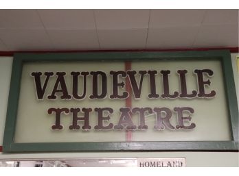 Vintage Hand Painted Vintage Glass Vaudeville Theatre