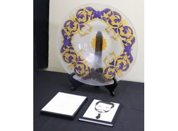 Magnificent Vintage Gianni Versace Style Centerpiece Bowl With Commemorative Book