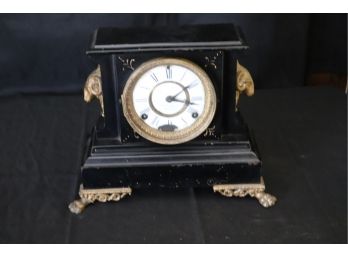 Antique Metal Mantle Clock By Mermod A Jaccard Jewelry Co
