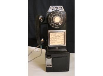 Vintage Working Automatic Electric Company Public Rotary Wall Telephone