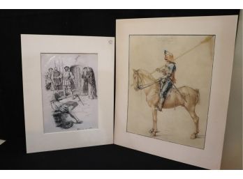 Matted And Unframed Pieces Of Artwork - Original Pen & Ink Drawing From 1897