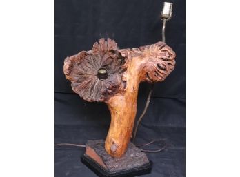 Super Cool Burl Wood Natural Root Table Lamp