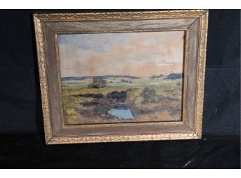 Signed Antique Oil On Board Painting By Hermann Gradl