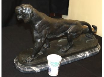 Quality Reproduction Bronze Sculpture Of Hunting Lioness